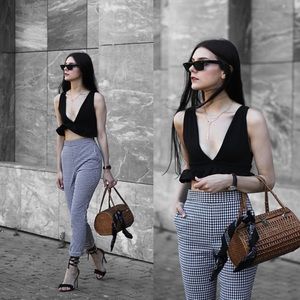 Zara plaid pants M